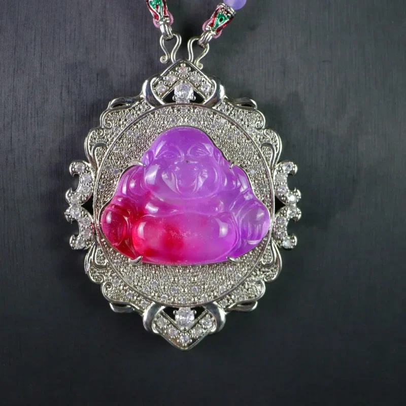 

Natural High-ice Fashion Buddha Gong Pendant, Ethnic Style Exquisite Necklace Jewelry