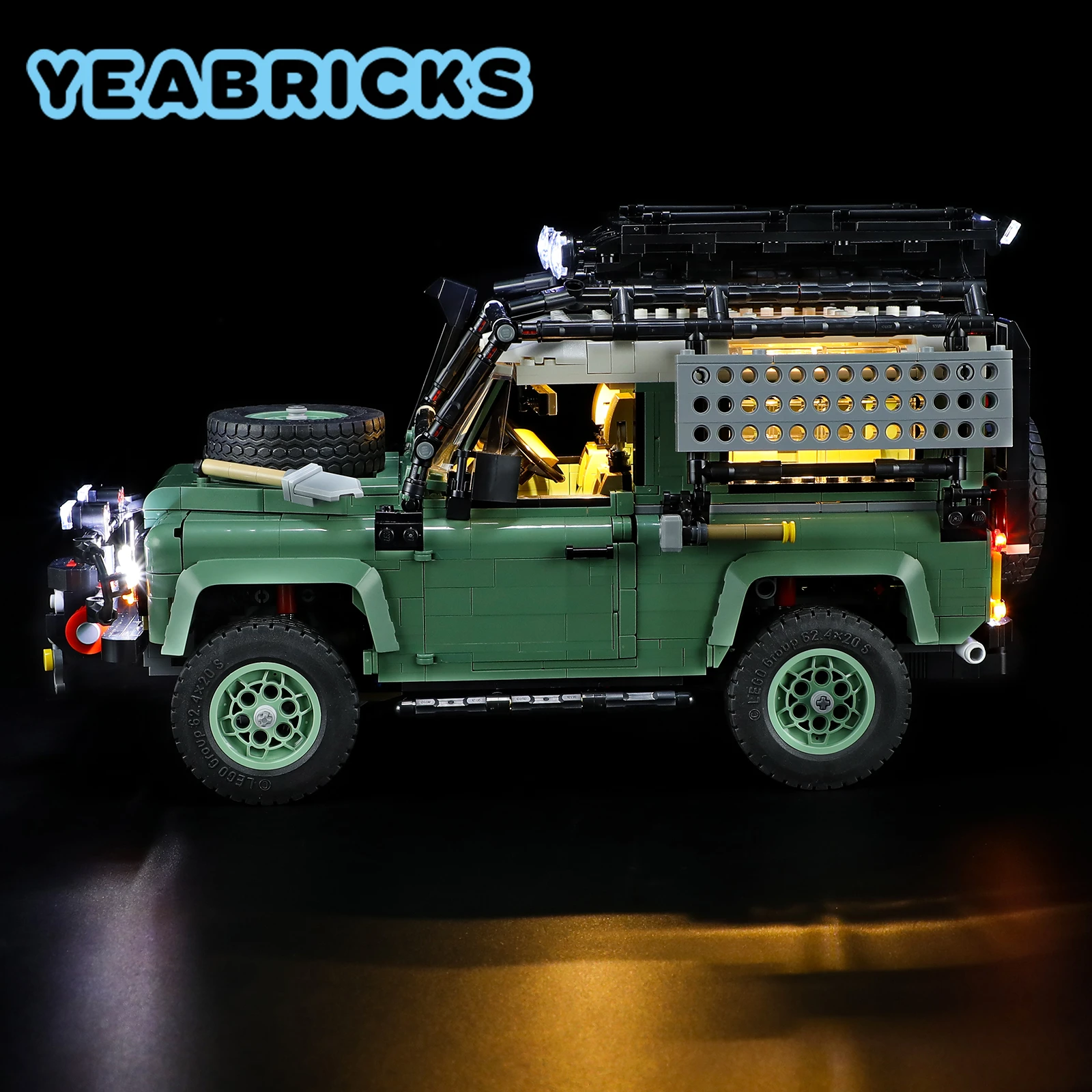 YEABRICKS LED Light Kit for 10317 Classic Defender 90 Building Blocks Set (NOT Include the Model) Bricks Toys for Children