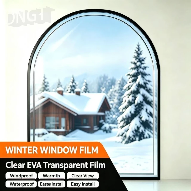 Easy To Install Window Insulation Film, High Transparency Windproof Durable Insulation EVA Film, Dedicated for Home Windows