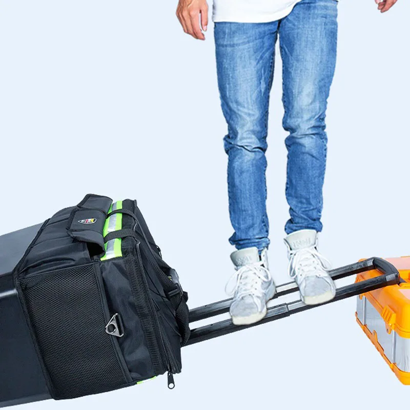 Pull Rod Tool Kit Hardware Storage Box Electrician Tool Bag with Wheels Portable Suitcase for Tools Professional Work Handbags