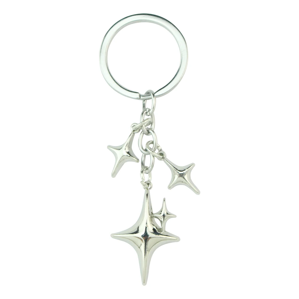 New Creative Star Keychains for Women Y2K Keychains Stars Moon Metal Key Rings for Women Men Friendship Gift