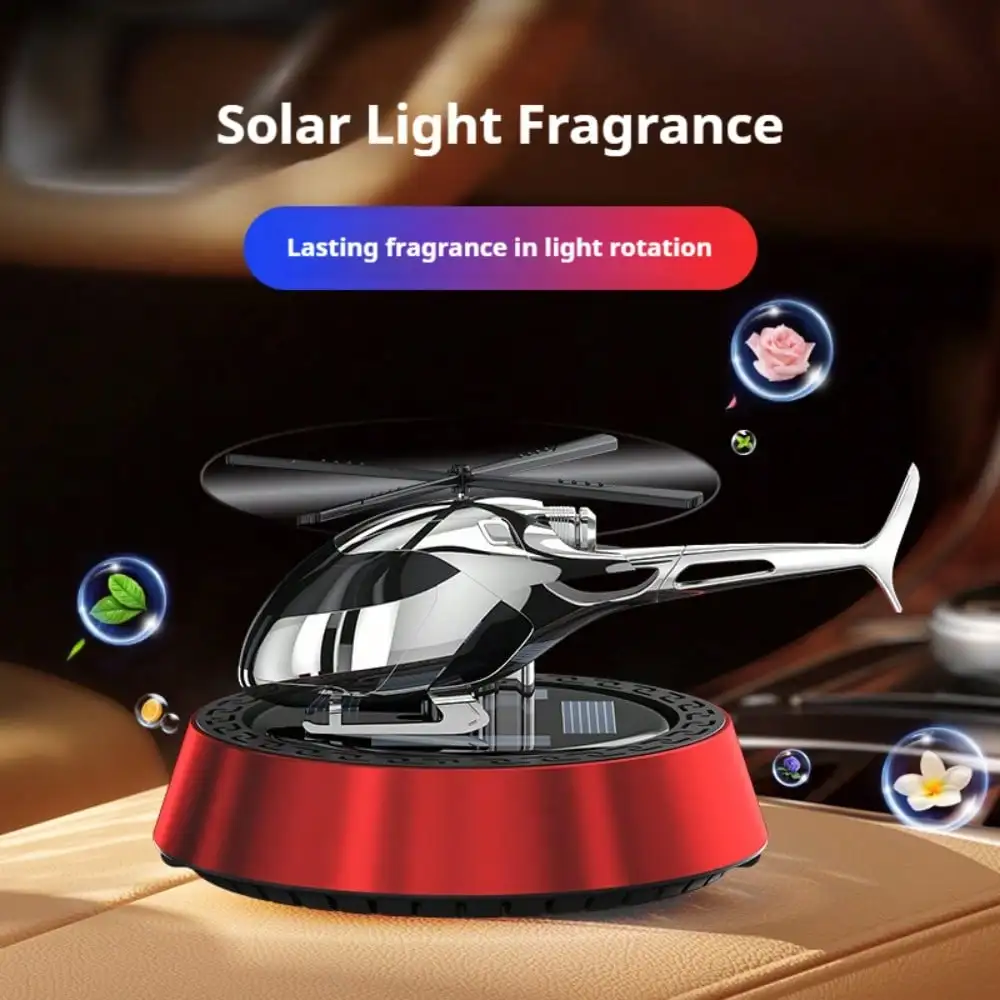 1Pc Car Airplane Perfume Ornament, Car Odor Removal, Long-Lasting Light Fragrance In Car, Solar Powered High-Grade Decorati