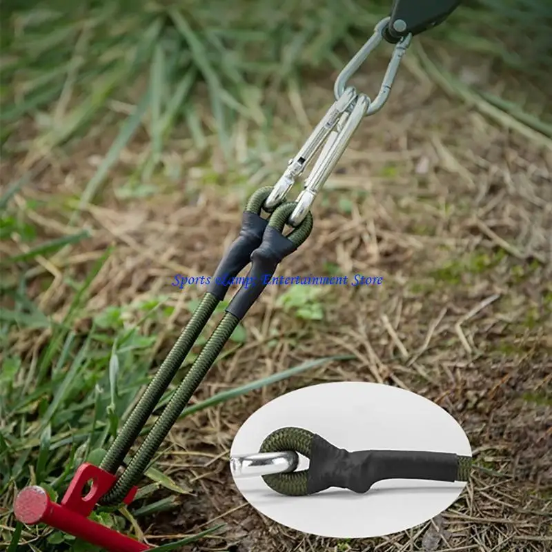G7NF Bungee Cord Elastic Tie Strap String with Carabiner Hook Strong Elastic Rope