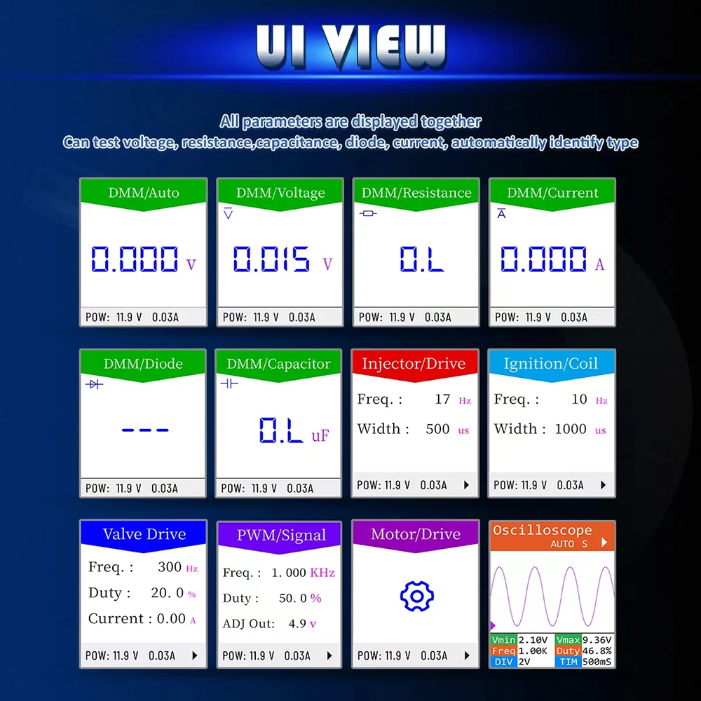 Picture 5: QDB-5A Ignition Coil Test Injector Tester Car Sensor Tester PWM Drive Fault Detector Stepper Motor Tester