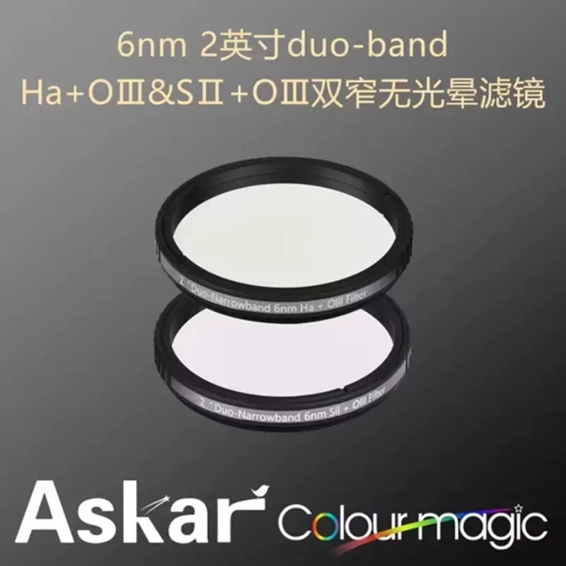 Askar Color Magic Duo-Smalband 6nm D2 H-Een/O-III & S-II/o-III Set di filtri per la formazione dell'immagine (2 filtri)-2