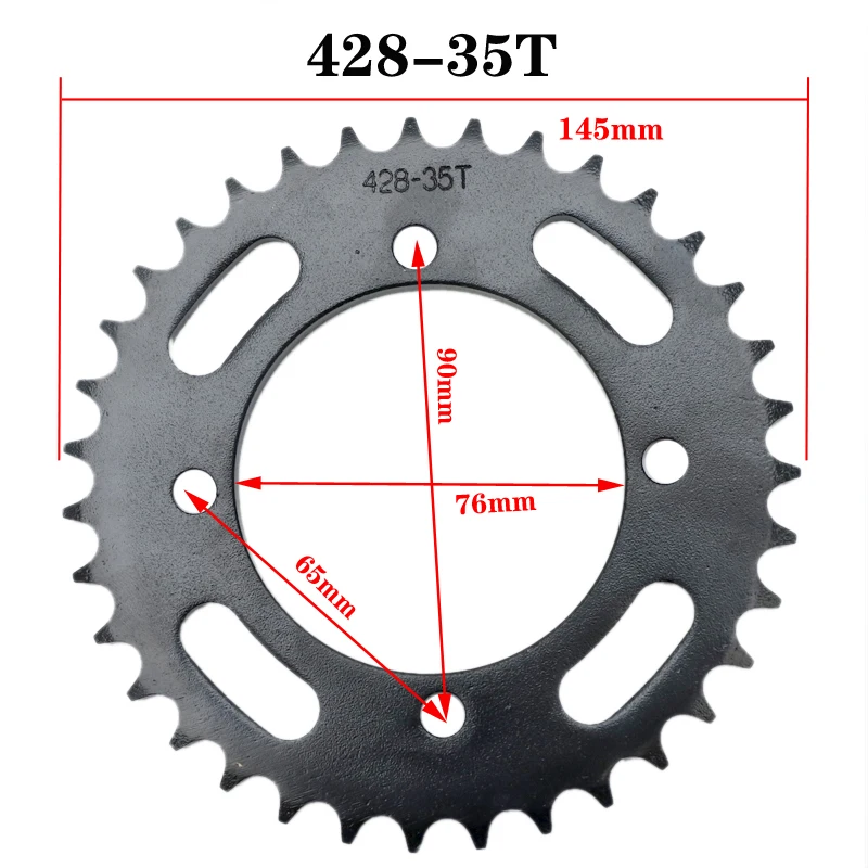 428 520 Chain 37 41 43 45T teeth 58mm Rear Sprocket for 50cc 70cc 110cc 125cc Dirt Pit Bike 428 37T 41T