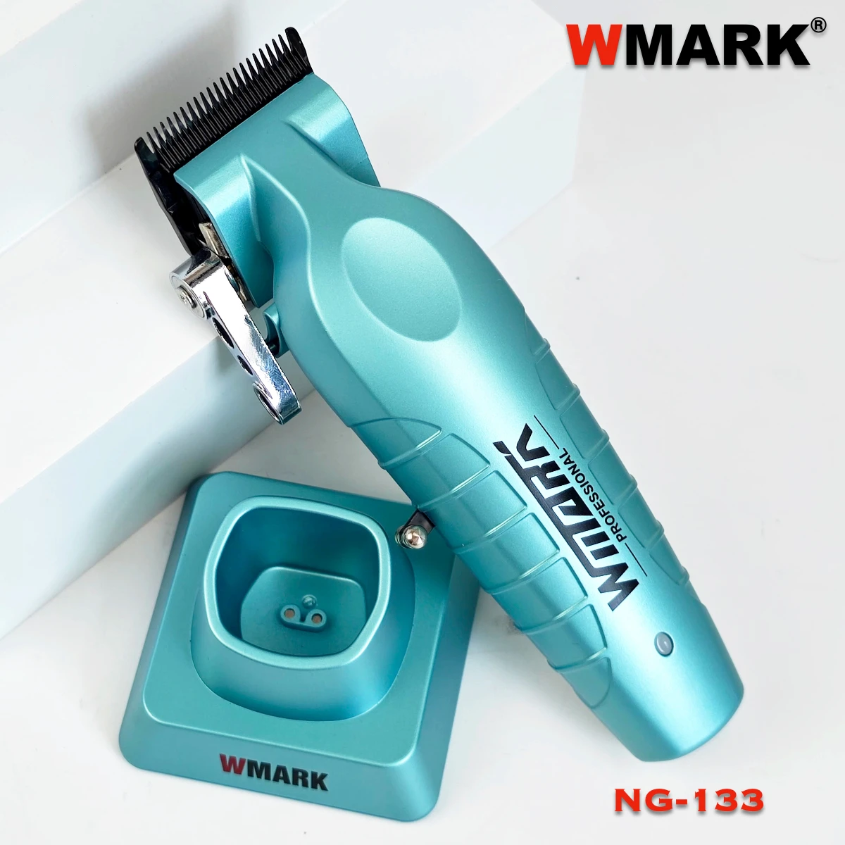 

WMARK NG-133 Professional Electric Hair Clipper High Speed Motor 8000RPM with Base DLC Blade Barber Shop Salon Trimmer for Man