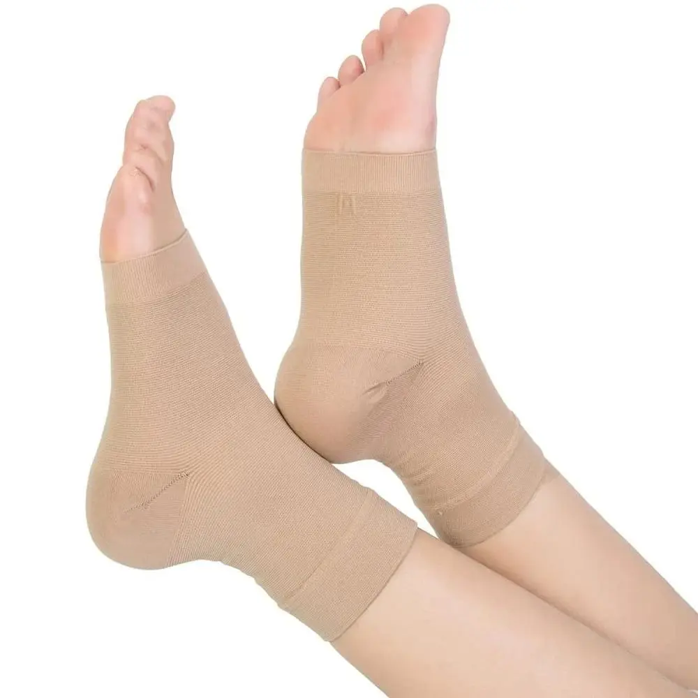 1Pc Elastic Gel Heel Pads Soft Breathable Heel Protective Sock Light and Thin Soles Insole Ankle Support Running