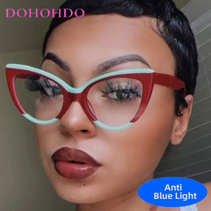 

Fashion Assorted Colors Design Trend Cat Eye Women Men Glasses Luxury Brand Optical Reading Eye Protection Anti-Blue Light Glass