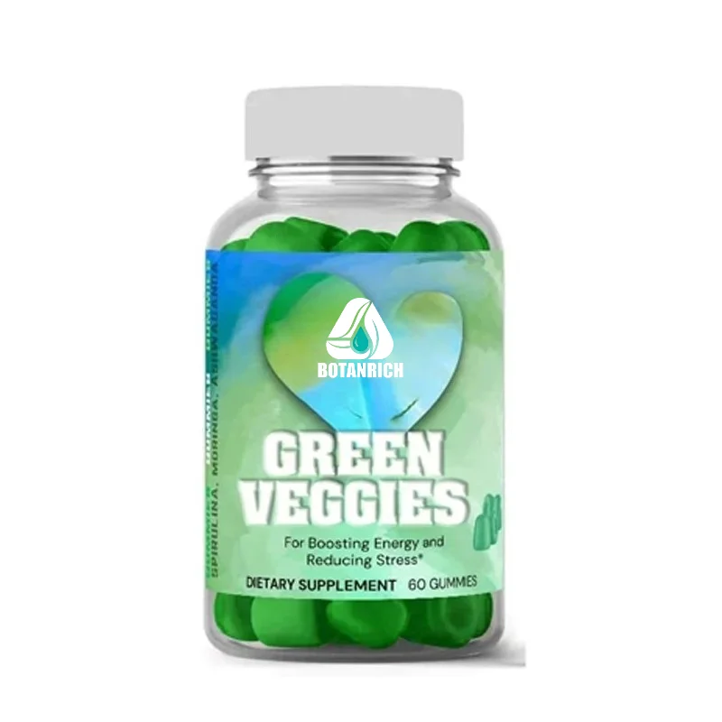 Green Vegetable Supplement - Rich in Vitamin C and Antioxidants, 60 Gummies