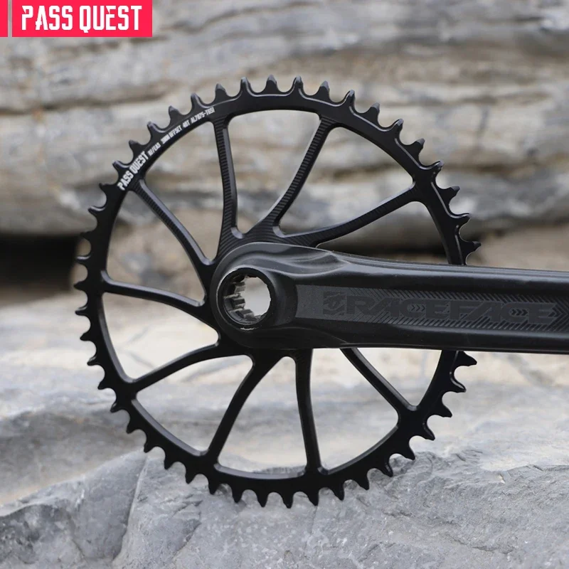 PASS QUEST  (3mm offset ) Round Narrow Wide Chainring for RACE FACE /EAS/SPRILL Crank 40-54T Supports 10/11/12S regular chains