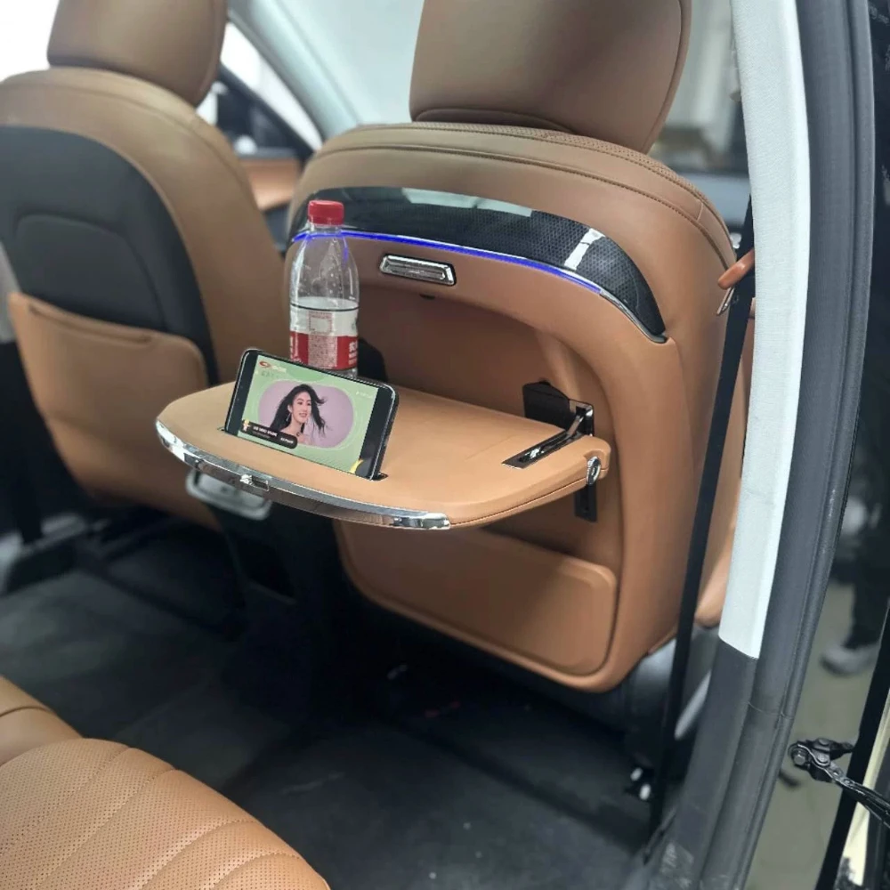 For Chery Tiggo 8 8L Tiggo 9 2026 Car Folding Small Table Wireless Charger Ambient Light Seat Back Foldable Laptop Table Plate