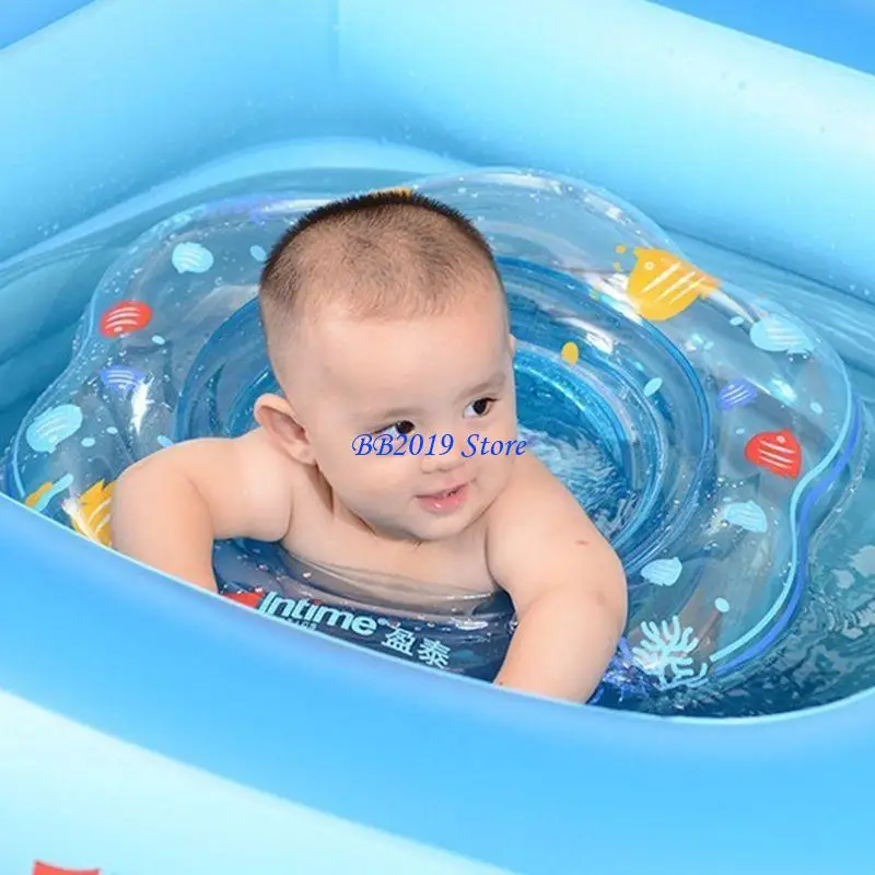 Q0KB Baby Kids Inflatable Float Swimming Ring with Cushions Trainer Safety Toy