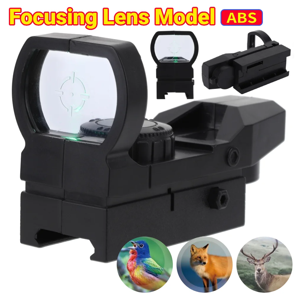 Mira holográfica para Rifle, óptica reflejo, mira compacta para Rifles de montaje en riel de 20mm, 3/5 Uds.