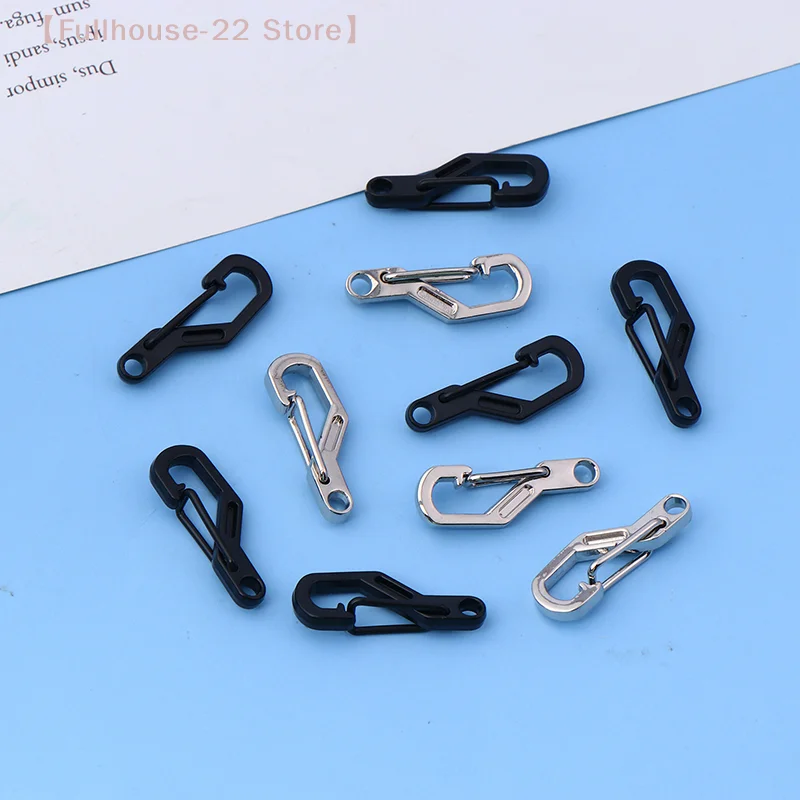 【MAX-22】10Pcs Mini Zinc Alloy Carabiner Keychain Camping Gadgets EDC Survival Equipment Snap Hook Climbing Keychain
