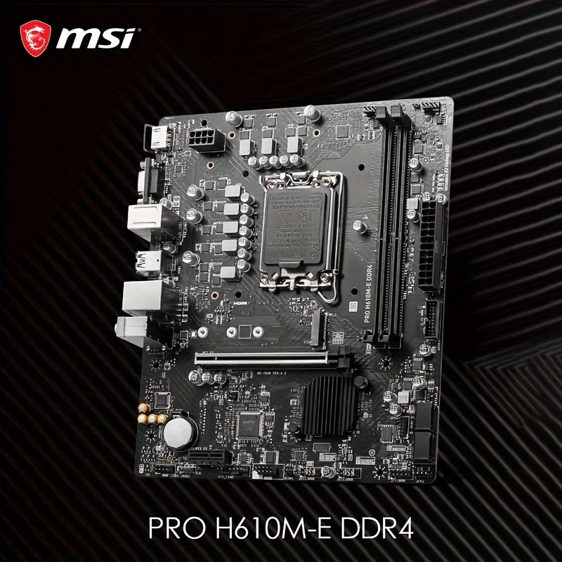 اللوحة الأم MSI PRO H610M-E DDR4 تدعم وحدة المعالجة المركزية 12400F/12490F/13400F(INTEL H610/LGA 1700)