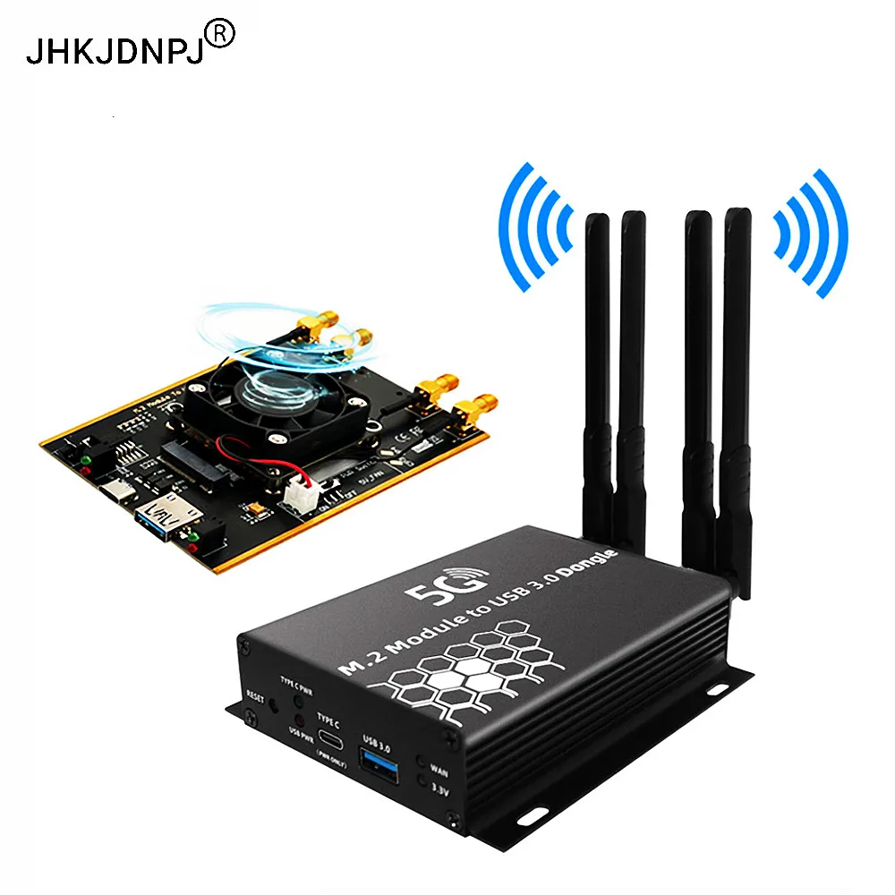 

NGFF(M.2) 4G/5G Module to USB 3.0 Adapter with auxiliary power and Cooler Fan
