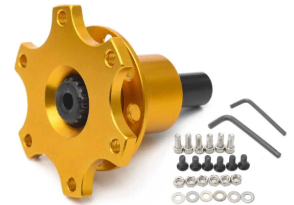 

Modified off-road vehicle racing rally car steering wheel quick remover, aluminum alloy quick remover 3 screws 6 bolts, optional