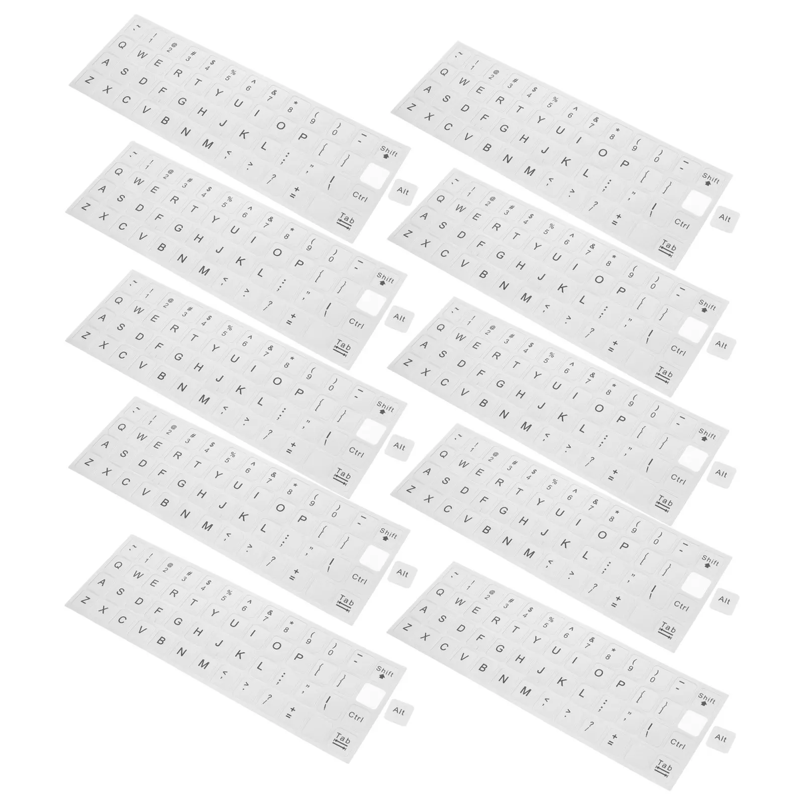 

10pcs English Keyboard Stickers Universal Laptop Keyboard Letter Decals Self Adhesive Lettering Stickers for PC Computer Laptop