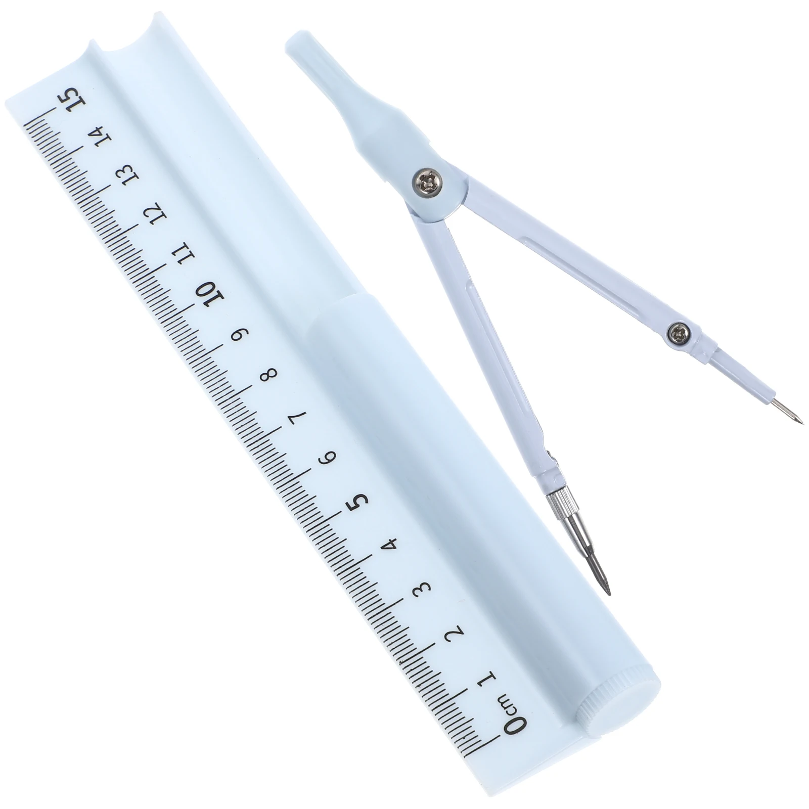 Compass Pen Ruler Set for Carpenter Pencil Holder Multifunction Plastic Scribe Student Supplies Drawing