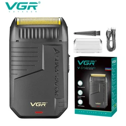 VGR Single Blade Shaver Electric Razor Shaving Machine Rechargeable Beard Trimmer Rechargeable Foil Shaver For Men V-375