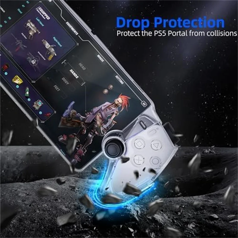 Protective Case for PlayStation Portal with Screen Protector Tempered Glass,PS5 Portal Case with Playstation Portal Accessories