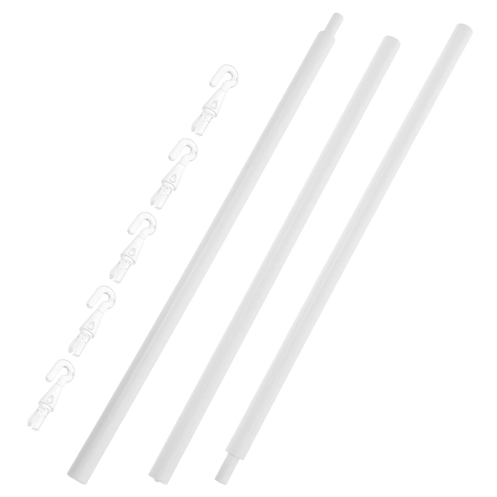 6PCS 89CM PP Pull Stick With Hook Tilt Rod Replacement Easy Install Blind Parts Vertical Blind Rod Accessories