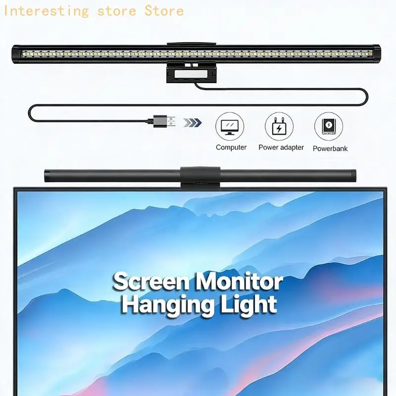 Desk Lamp Monitor Light Bar LED Eye Care Dimming Lighting Table Lamp Computer 55KC