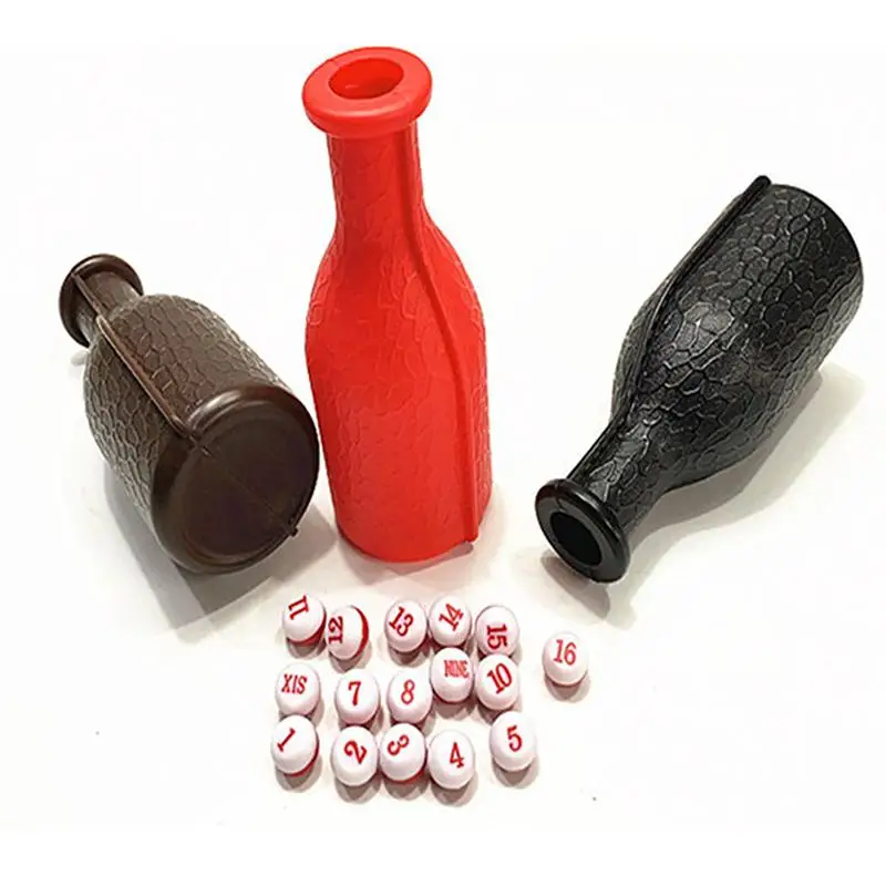 Billiard Shake Bottle Set Durable Textured Surface Numbered Balls For Home Pool Bar Game Night Party Events