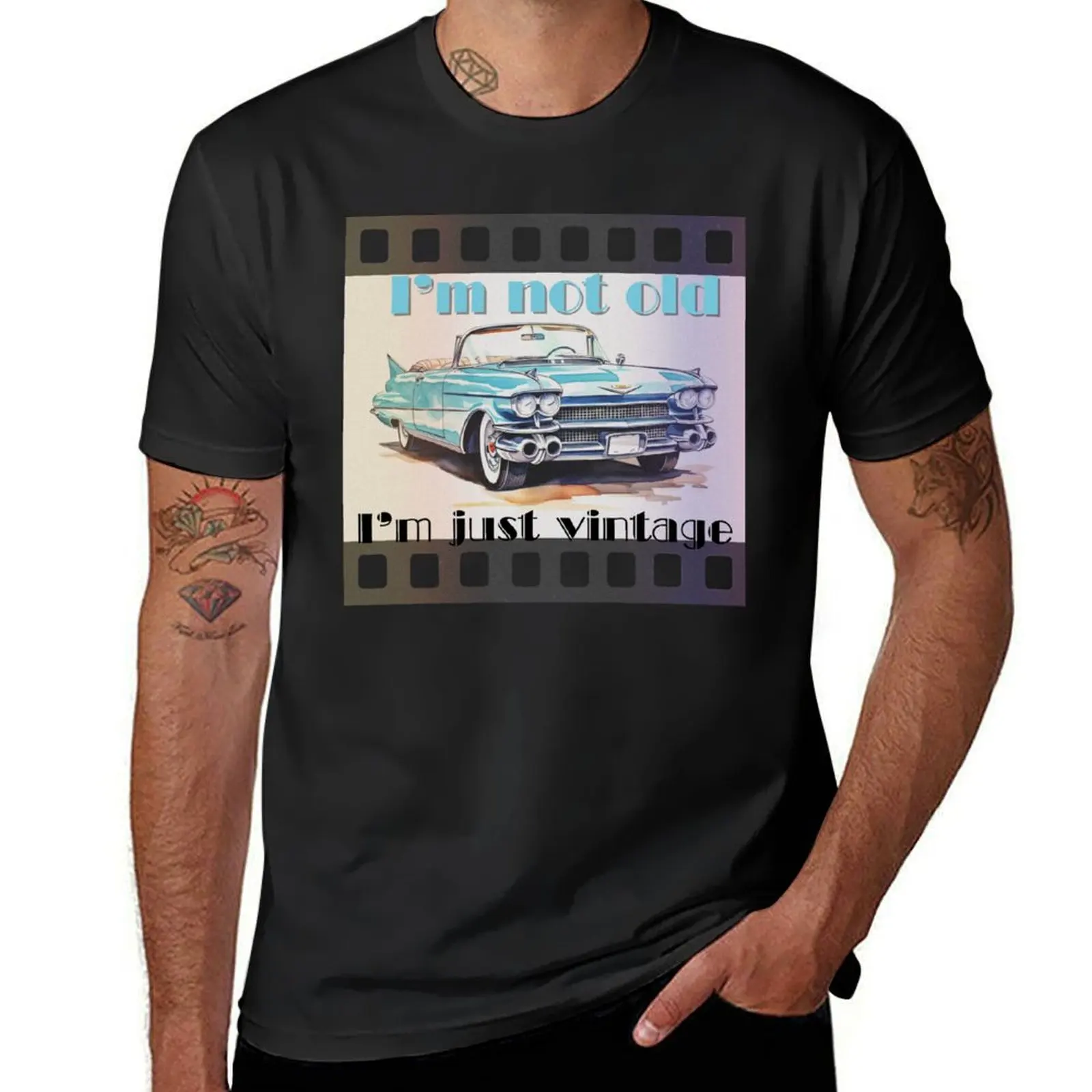 

I'm not old I'm just vintage, for dad T-Shirt sublime Aesthetic clothing heavyweight t shirts for men