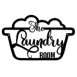 CIFbuy Rustic Cute Laundry Room Decor Sign - Vintage Metal Wall Art for Hanging Decoration and Accessories