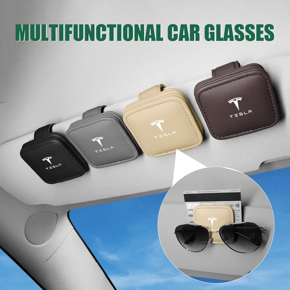 

1pc Magnetic Car Sunglasses Holder Clip Glasses Eyeglass Hanger Clip For Tesla Model 3 S X Model Y 2024 Valve Core Accessories