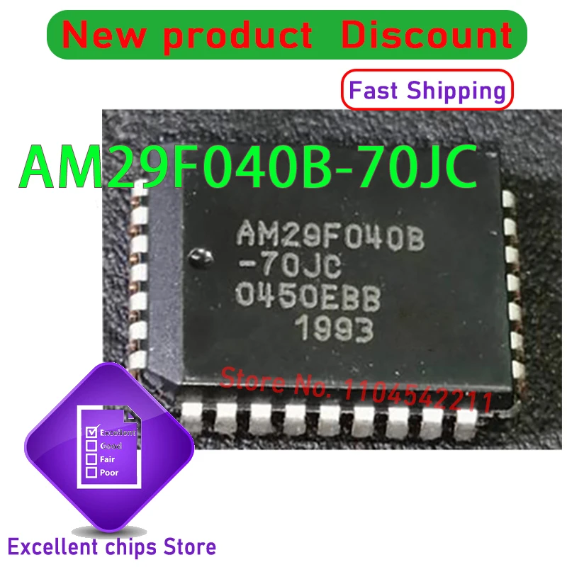 

(20-50 шт.) 100% новый набор микросхем AM29F040B-70JC AM29F040B-70 AM29F040B AM29F040 29F040 PLCC32