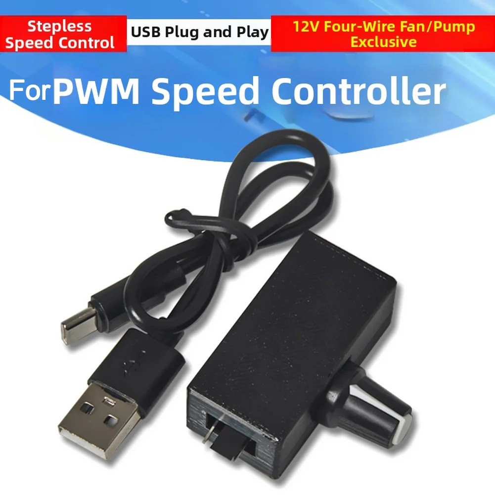 FOR PWM Fan Speed Governor for 12V 4-Pin DC Fans with 5V Input Support Type C Interface and Onboard DC-DC Boost
