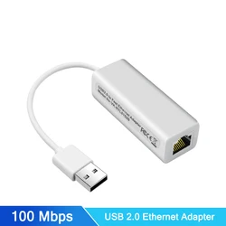 Adaptador de tarjeta de red Ethernet USB 2,0 a RJ45, Cable de Internet LAN de 100Mbps para ordenador portátil MacBook Win 98SE ME 2000 XP Vista 7