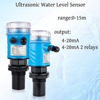 Ultrasonic Water Level Sensor 4-20mA Relays Wireless Distance 0-3m 5m 10m 15m Meter Ultrasonic Water Tank Level Meter