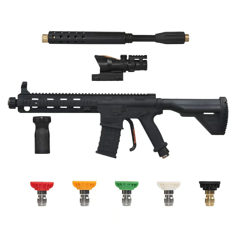 

Ручной распылитель воды высокой мощности 5000 фунтов на квадратный дюйм, пластиковая мойка с медной удлинительной палочкой для автомойки, пенная пушка