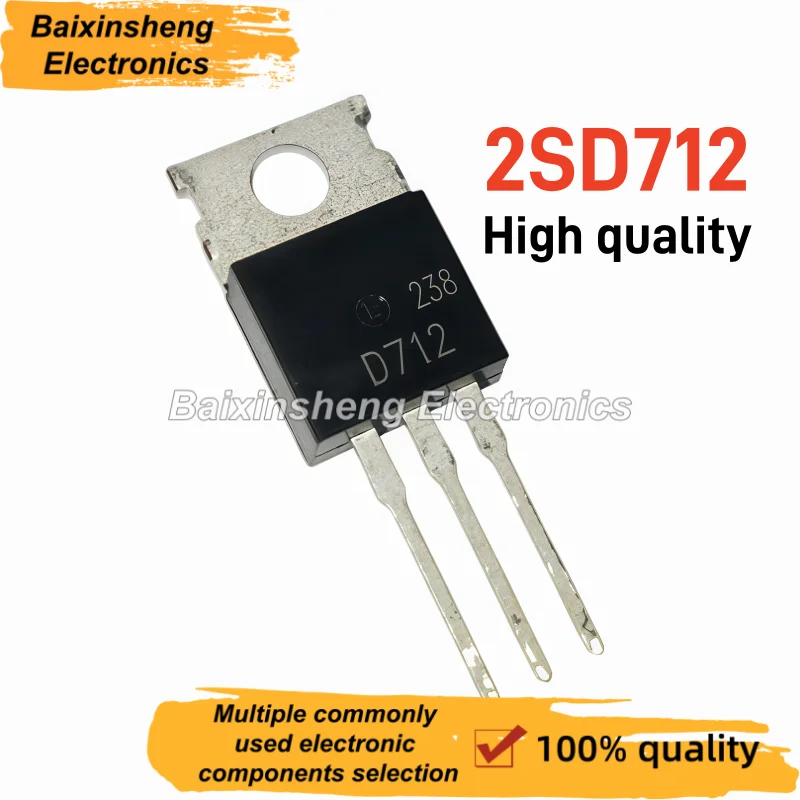 10PCS New 2SD712 TO-220 NPN Power BJT Transistor 100V4A D712 Electronic Components In Stock