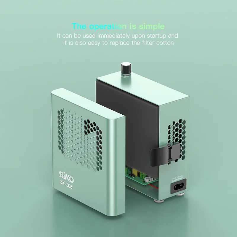 Ultra-Powerful Mini Ionic Fan Portable Fume Extractor with Double-Layer Filter for Soldering Station Jewelry Making & PCB Repair