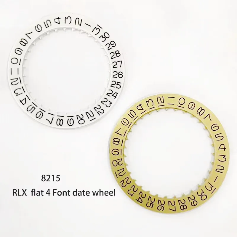 White Yellow Date Wheel RLX Font Disc Fit for Miyota 8215 8200 Movement Date at 3