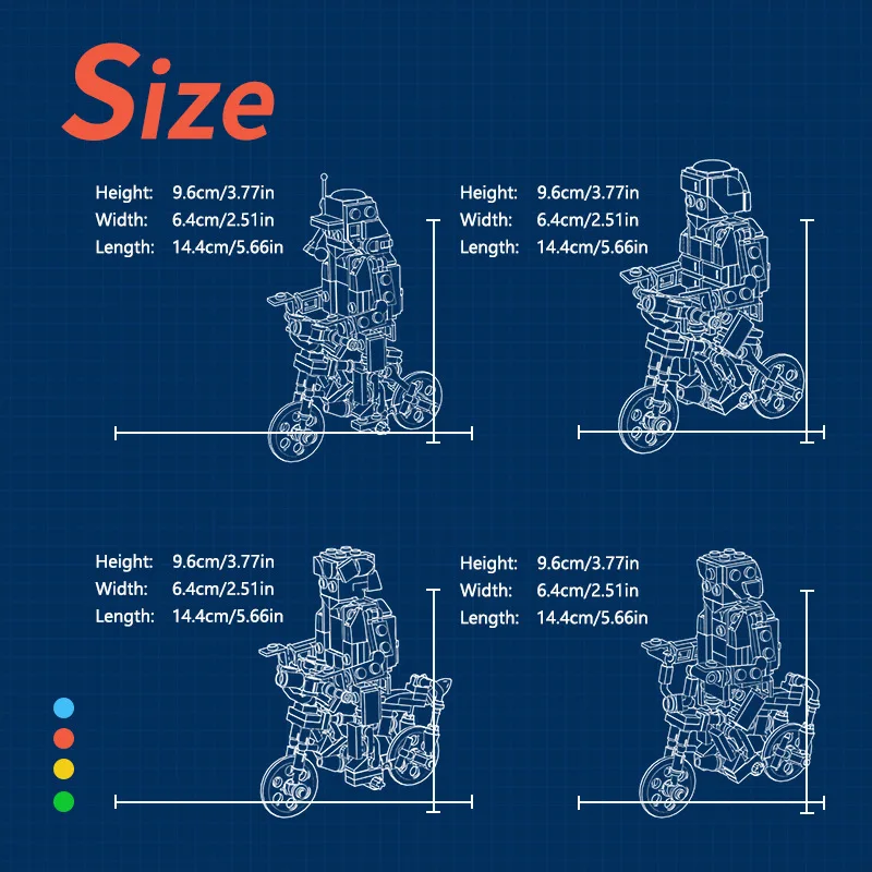 MOC 4 دراجة أطفال 80s Brickheadz بنة-طوب تجميع المغامرة الغامضة نموذج Thinged للأطفال والكبار المشجعين
