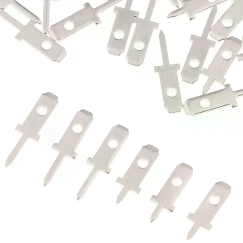 50pcs 2.8 Inserts Plug Spring terminal PCB Solder lug thickness 0.8mm one legs PCB welding sheet