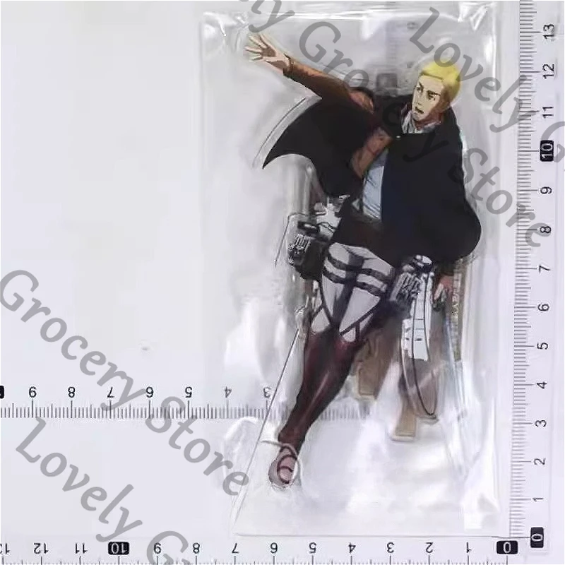 アニメ-エルウィン・スミス-進撃の巨人-アタケ・ア・ロス・タイタンズ-コスプレ漫画-アクリル製スタンドサイン-キーホルダー-ギフト