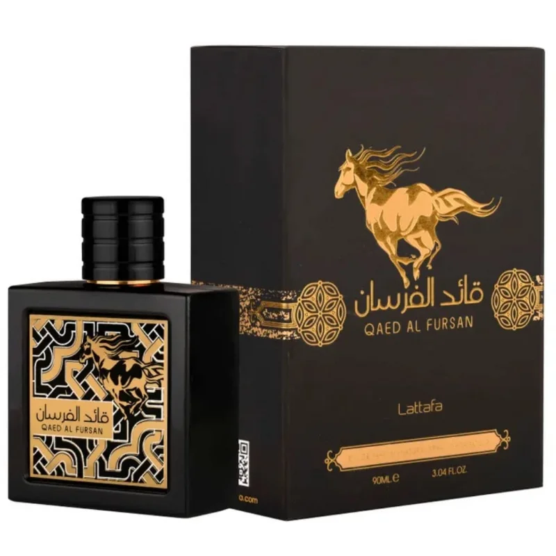 Lattafa Qaed Al Fursan - Oriental, Fruity, Fresh, Amber Wood - Eau de Parfum Long-Lasting Fragrance for Unisex, 3.40 Ounce / 100
