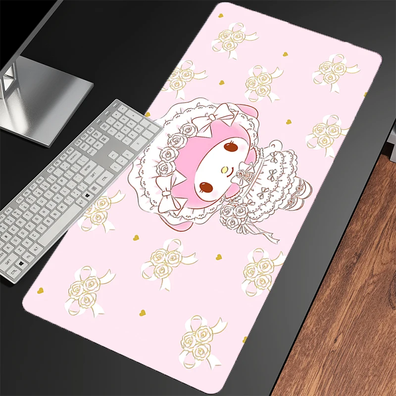Tappetino per mouse My Melody Tappetino per tastiera per computer appositamente progettato Tappeto Accessori da gioco di grandi dimensioni Tappetino per mouse PC Gamer Tappetino da scrivania Tavolo