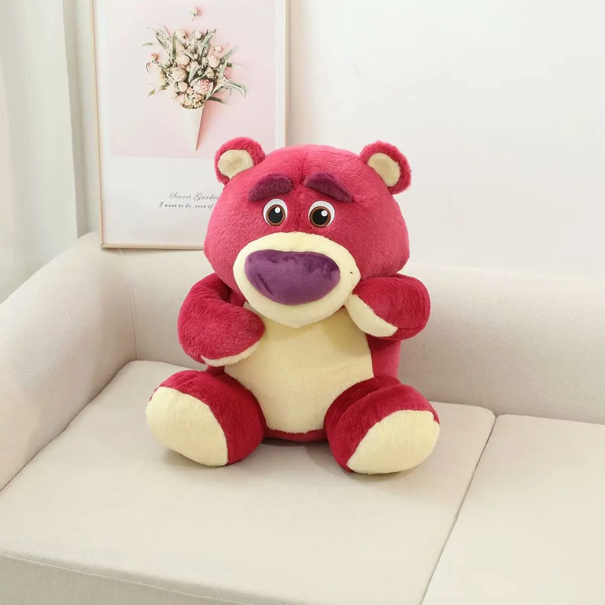 Śliczny plecak Lotso Urocza pluszowa torba pluszowa Anime Kawaii Japoński styl Truskawkowy niedźwiedź Plecak Lolita Torba Prezenty urodzinowe