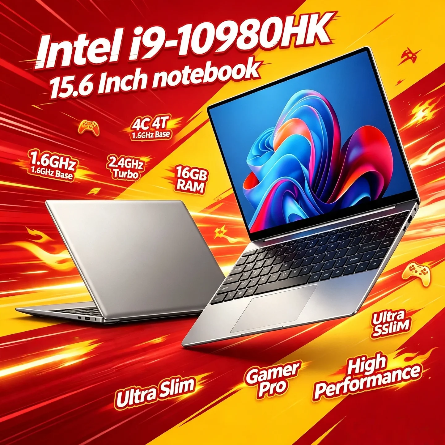 Core i9 10980HK Intel 15.6 Inch Gaming Laptop 32GB RAM 2TB SSD Unlock Fingerprint WiFi 6 4K Ultrabook Pro Max Speed