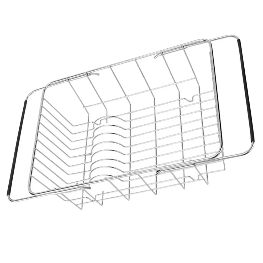 

Stainless Steel Drain Basket Dish Drainers Expandable Drying Rack The Vegetables for Food Kitchen Sink Strainer Draining