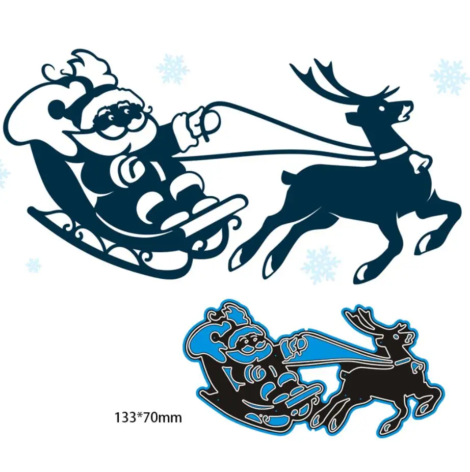 Christmas Santa Claus Decoration Metal Cutting Dies Scrapbook Paper Craft Knife Mould Blade Punch Template Embossing Stencils