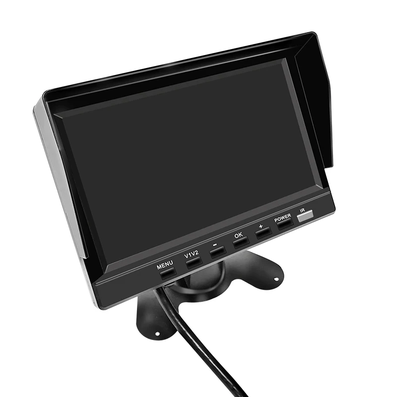 Tech 7 Inch IPS AHD Car Monitor 1024x600 Resolution 600cd/m Brightness USB SD Card Android Portable Remote Control
